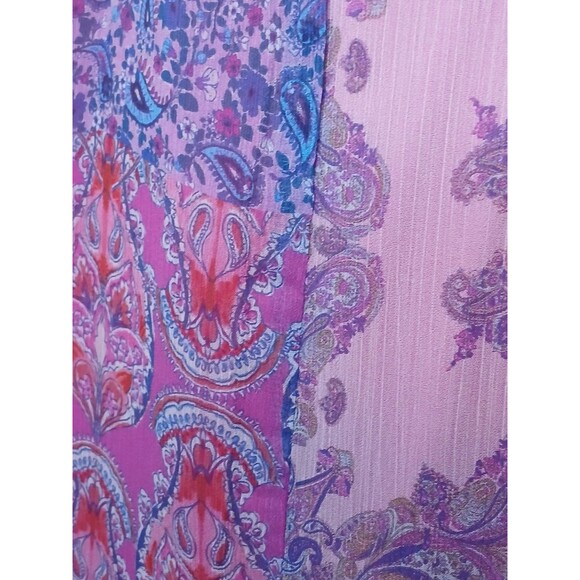 Gianni Bini + Dannijo Wrap Dress Sz M Pink Print High-low Adjustable Maxi $199 - Picture 11 of 15